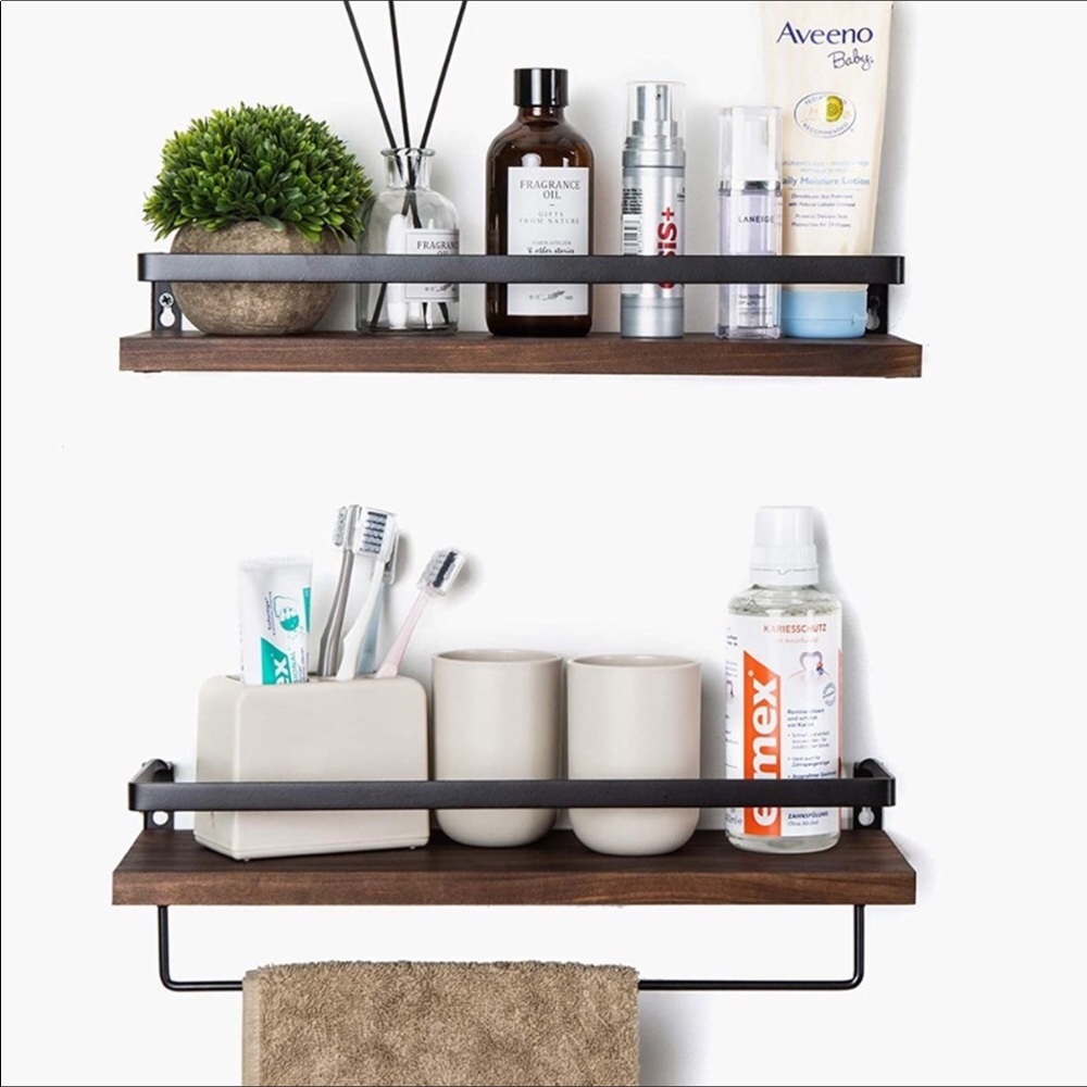 💕Farmhouse Wall Floating Shelves Solid Wood New💕 - Picture 2 of 6